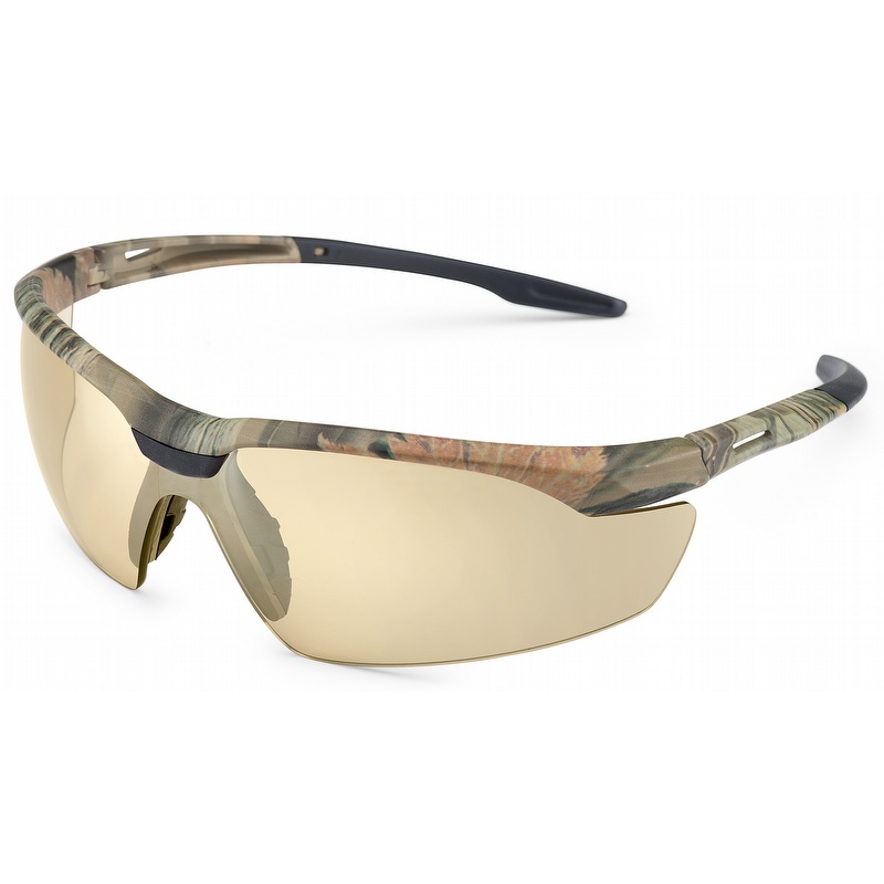 Gateway Conqueror - Camo Safety Glasses with Bronze Mirror Lens