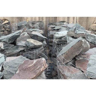 250mm - Rustic Slate Rockery Stone (850kg Bag)